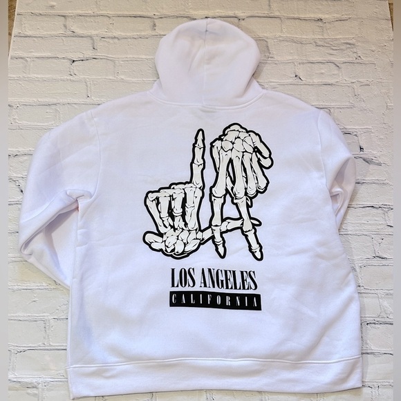 NWT RGSTR LA Bones Hoodie in White - Picture 4 of 6